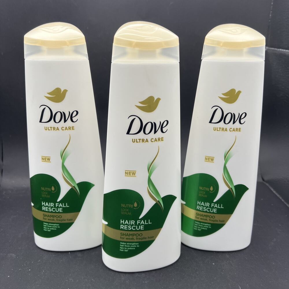 (3) Dove Ultra Care Hair fall Rescue Shampoo 330ml Discontinued About 11.2oz